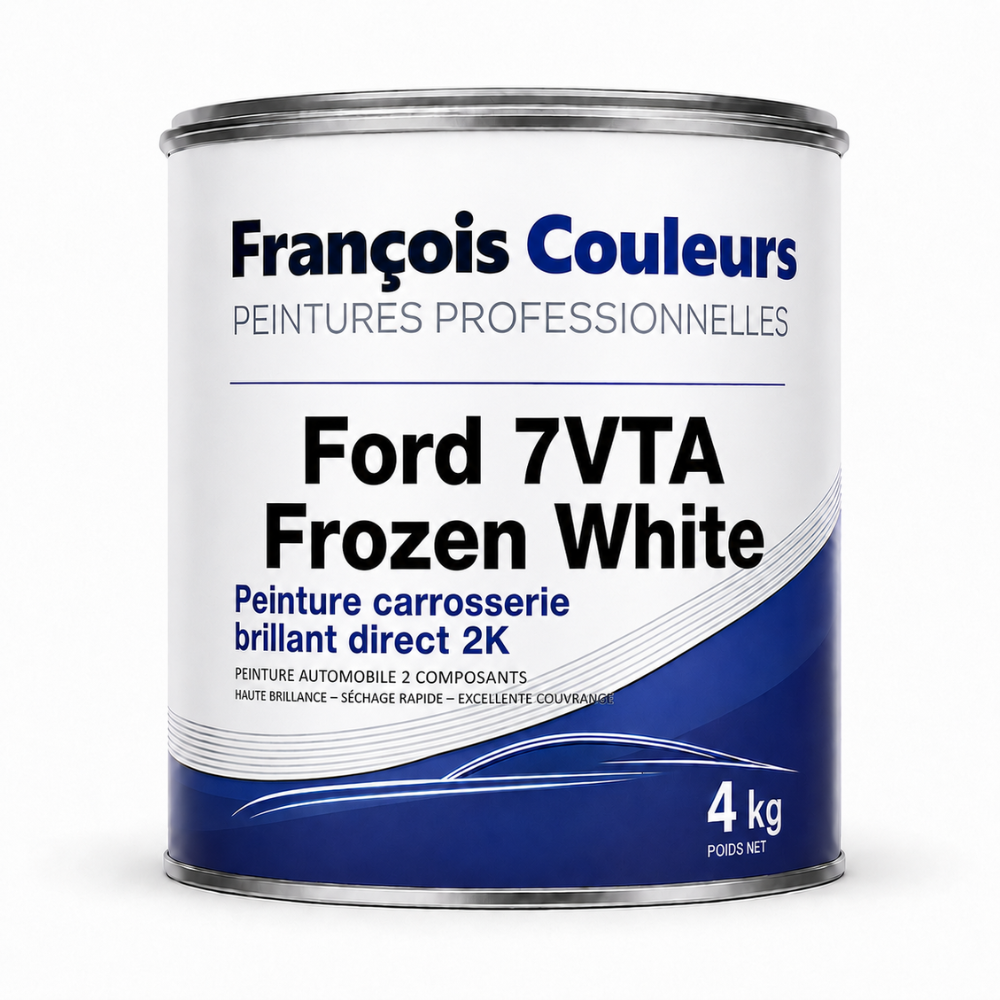 Peinture carrosserie brillant direct 2K Ford 7VTA Frozen White - 4 kg