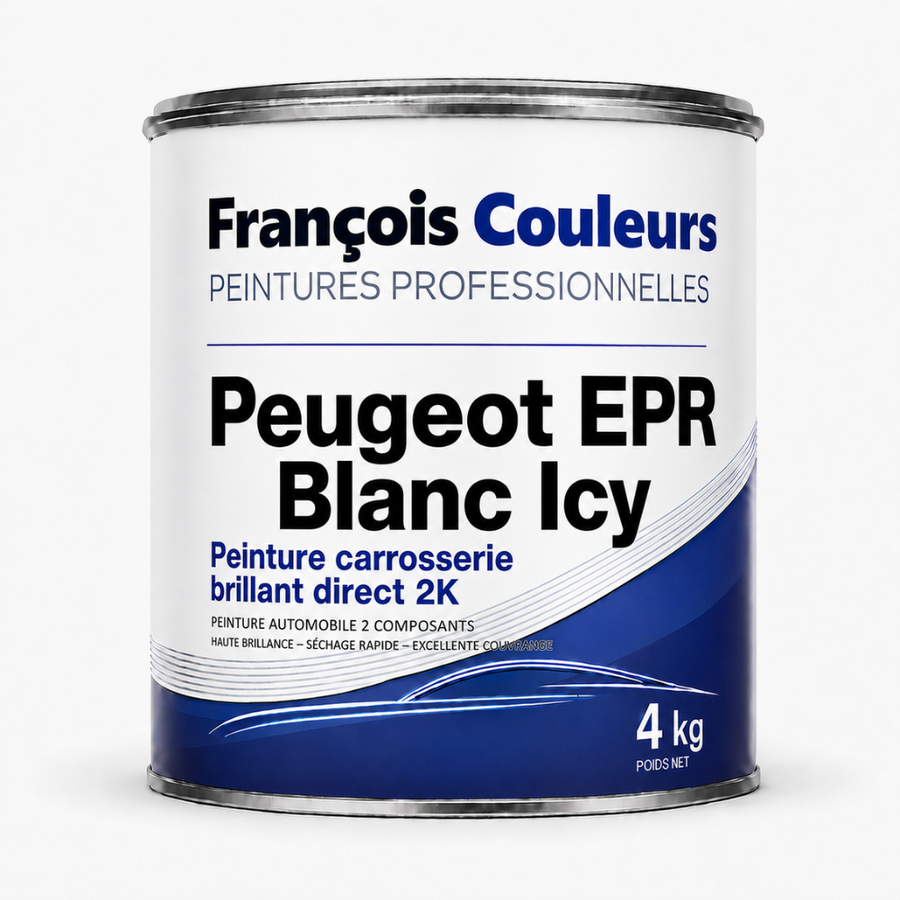 Peinture carrosserie brillant direct 2K Peugeot EPR Blanc Icy - 4 kg