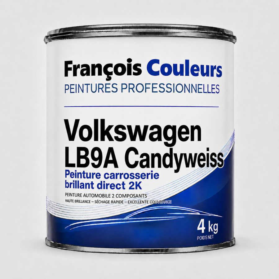 Peinture carrosserie brillant direct 2K Volkswagen LB9A Candyweiss - 4 kg