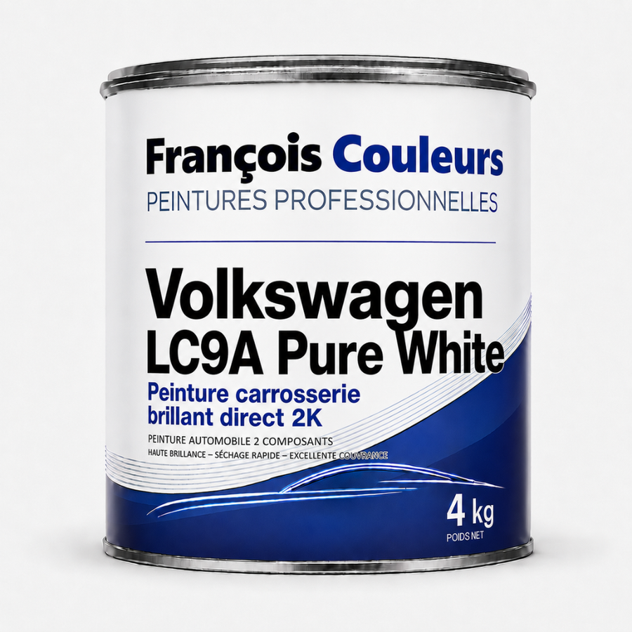 Peinture carrosserie brillant direct 2K Volkswagen LC9A Pure White - 4 kg