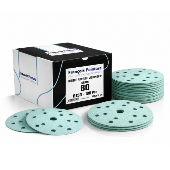 Disque abrasif de ponçage 150mm 15 trous Premium